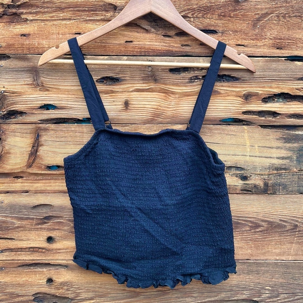 TORRID | Black Smocked Crop Top 12 L